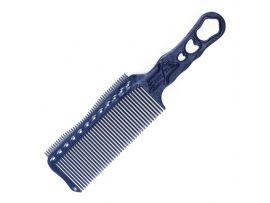 Расчёска с ручкой и зубцами на обушке большая синяя для стрижки под машинку синий - Профессиональная косметика для волос