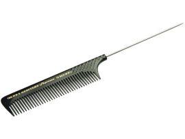 Расчёска каучуковая c металлическим хвостиком, 21,7 см - Профессиональная косметика для волос