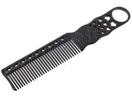 Расческая для стрижки коротких волос под машинку карбон - Оборудование для парикмахерских и салонов красоты