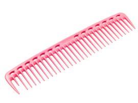 Расческа для стрижки редкозубая широкая розовая - Прямые ножницы