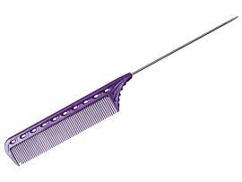 Расчёска с металлическим хвостиком гибкая фиолетовая - Мебель для салона красоты