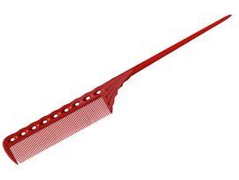Расчёска с хвостиком с усиленным обушком красная - Оборудование для парикмахерских и салонов красоты