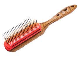 Щетка для волос Pro Wood Styler, 9 рядов - Парикмахерские инструменты