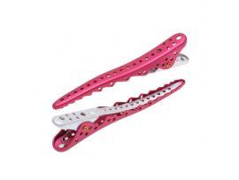 Комплект зажимов Shark Clip (8 штук), розовый, Shark Clip pink - Оборудование для парикмахерских и салонов красоты