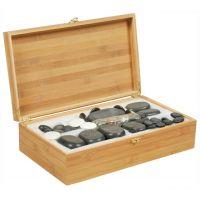 Набор массажных камней из базальта в коробке из бамбука (60 шт.) НК-3Б - похожие