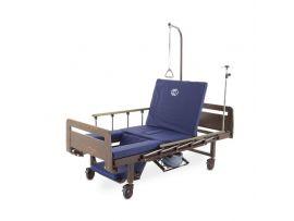 Кровать медицинская механическая для лежачих больных YG-6 (MM-2124Н-04) с туалетным устройством и функцией «кардиокресло» - Мебель для салона красоты