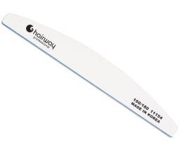 Пилка Hairway широкая, полукр,белая 100/180 - Маникюр-Педикюр оборудование