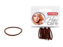 Резинки Titania 3см 12 шт/уп коричневые 7801 - Оборудование для парикмахерских и салонов красоты