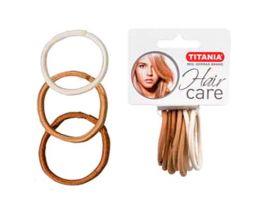 Резинки Titania 5см 9 шт/уп 3 цвета светлые 7811 - Кератиновое выпрямление волос