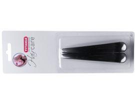 Зажим Titania пластиковый черный 12см 2 шт/уп 8026/2 B- Оборудование для парикмахерских и салонов красоты